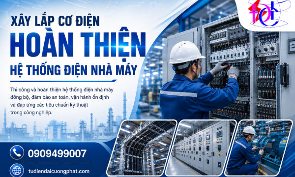 Xây lắp cơ điện hoàn thiện hệ thống điện nhà máy  